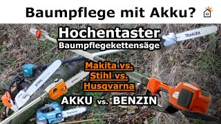 Vergleich Akku Hochentaster Kettensägen für Baumpflege [upl. by Eivets]