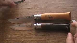 Opinel nr 08 inox i Opinel nr 09 carbone omówienie [upl. by Taimi]