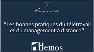 Webinar quotLes bonnes pratique du télétravail et du management à distancequot [upl. by Allyson186]