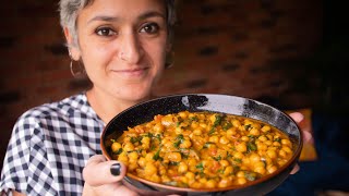 Delicious chickpea spinach curry  Food with Chetna [upl. by Allene471]