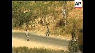 ISRAEL LEBANON UN AND ISRAELI TROOPS AT BORDER [upl. by Sollows]