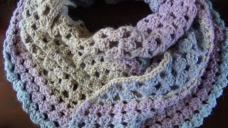 Haken  tutorial 511 Vonnes Granny Baktussjaal [upl. by Kinny]