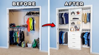 DIY Closet Organization with Shelving and Drawers [upl. by Elodie853]