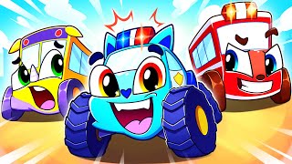 Wheels on the Police Car Song  Kids Songs and Nursery Rhymes by Baby Cars [upl. by Gerdi]