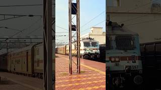 Coromandel Express Crossing in station  Coromandel Expressindiantrain railway minivlog [upl. by Hattie]