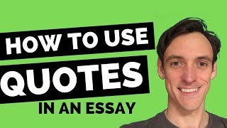 How to Quote in an Essay 5 Simple Steps [upl. by Toor473]