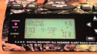 Severe TStorm Warning FOR MY COUNTY on NOAA Weather Radio and my iPhone EAS 1267 [upl. by Jeremiah]