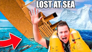 BOX FORT TITANIC 24 Hours LOST At SEA THE MOVIE [upl. by Yauqaj]