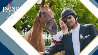 Snoop Dogg Martha Stewart attend Paris Olympics equestrian competition in style [upl. by Aserahs]