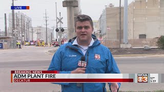 ADM plant on fire in Decatur [upl. by Tiloine177]