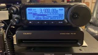 Yaesu FT891 with the Yaesu FC50 Antenna Tuner on 75 Meters with the rain gutter antenna [upl. by Sibel]