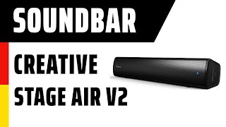 Soundbar Creative Stage Air V2  Test  Deutsch [upl. by Airda]