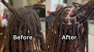 Dreadlocks interlocking ドレッドメンテ インターロック [upl. by Liane4]