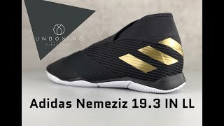 Adidas Nemeziz 193 IN Laceless ‘Dark Script Pack’  UNBOXING amp ON FEET  football boots  2019 [upl. by Kabab]