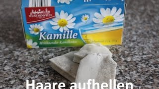 Haare aufhellen mit Kamilletee [upl. by Aihsak]