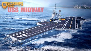 USS MIDWAY gameplay not full upgrade Warships Mobile [upl. by Ettennej23]