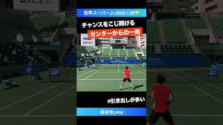 全豪ジュニア王者 チャンスを生むフォア【世界スーパージュニア2023QF】坂本怜誉高校 shorts テニス tennis [upl. by Sly]