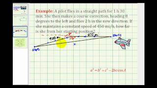 Example 2 Application of the Law of Cosines [upl. by Oelak309]