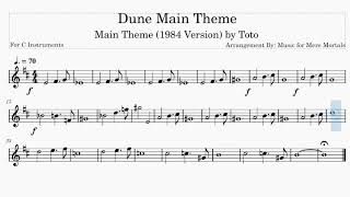 Dune Main Theme 1984 version  Play Along for C Instruments [upl. by Bobinette]