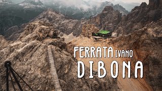 Ferrata Ivano DIBONA • Monte Cristallo • Dal RifOspitale a Rio Gere [upl. by Mikaela]