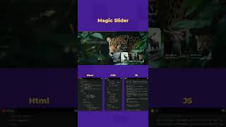 Magic Silder Using HTML CSS and JavaScript [upl. by Monarski]