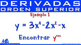 Derivadas de orden superior  Ejemplo 1 [upl. by Battista191]