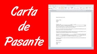 Como hacer una carta de pasante [upl. by Emerick]