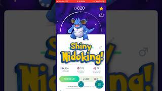 Shiny Nidoking Evolved on Pokemon Go Color swap with Nidoqueen shinyhunting pokemoncollector [upl. by Dolphin673]