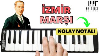 İzmirin Dağlarında  İzmir Marşı  Kolay Melodika Notaları [upl. by Hadleigh]