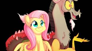 Fluttershy X Discord kissing u [upl. by Kulseth]