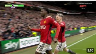 Kobbie Mainoo Goal vs liverpool  Manchester United vs Liverpool 21 Highlights 2025 [upl. by Janella]