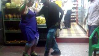 Dancing Bachata on the street in Santo Domingo [upl. by Oiramrej]