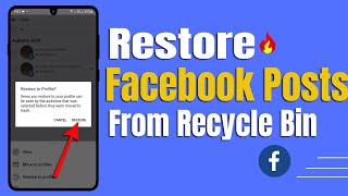 How To Restore Facebook Posts From Recycle Bin [upl. by Giesser]