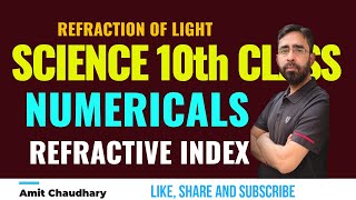 Numericals based on Refractive Index  Light  Reflection and Refraction  Class 10  Physics  CBSE [upl. by Krug829]