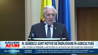 Mugur Isărescu îngrijorat de agricultură La porumb sar putea ca situația să fie mai serioasă [upl. by Eseilanna]