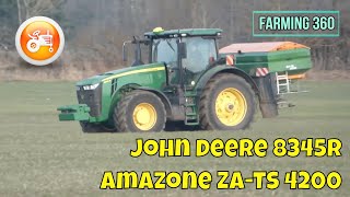 Fertilizing 2023  John Deere 8345R amp Amazone ZATS 4200 Profis Hydro [upl. by Leinod]