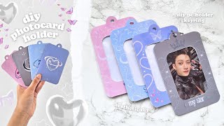 making DIY photocard holders ໒꒱ ‧₊˚ diy kpop pc holder keychain  deco 🐇🪻 aesthetic diy ˗ˏˋ ♡ ˎˊ˗ [upl. by Aela]