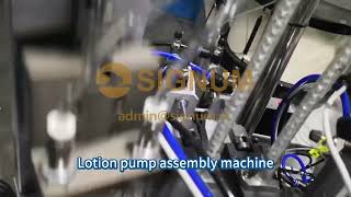 Lotion pump assembly machine for accumulator [upl. by Lledo]