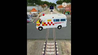 train vs ambulance 👍🔥 viral youtubeshorts shorts [upl. by Arabella870]