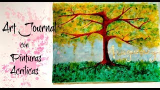 Hagamos un Araguaney con Pinturas Acrílicas  Art Journal [upl. by Hilleary933]