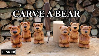 How to Carve a Bear Full Woodcarving Tutorial [upl. by Presley]