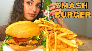 Smash Burger Mukbang [upl. by Ermengarde890]