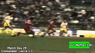 Serie A 19891990 day 29 Cremonese  Lecce 11 Neffa goal [upl. by Ahsek]