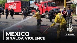 Mexico Sinaloa cartel violence Fight over control of northwestern city of Culiacan [upl. by Einnos]