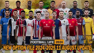 PES 2021 SMOKE PATCH FOOTBALL LIFE OPTION FILE 20242025  TRANSFER UPDATE 11 AUGUST 2024 [upl. by Supat]