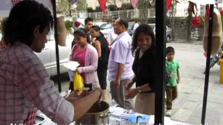 The famous Dutch Syrup Waffle stroopwafel made and sold in Nepal [upl. by Apurk467]