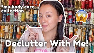 DECLUTTER MY MASSIVE BODY CARE COLLECTION WITH ME😱 [upl. by Norse]