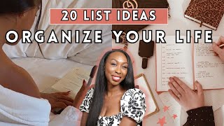 20 Lists To Organize Your Life  How To Be More Organized in 2024 [upl. by Eniamrehc]