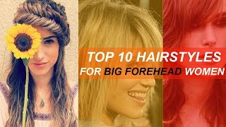 Hairstyle for broad forehead women  Big forehead hairstyle for women [upl. by Clementia176]