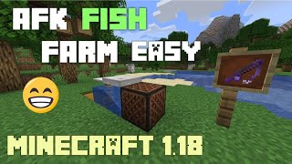 Minecraft 118 AFK Fish Farm EASY [upl. by Catherine]